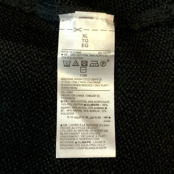 Old Navy Peplum Sweater Ruffle Hem Black XL New - Picture 6 of 6